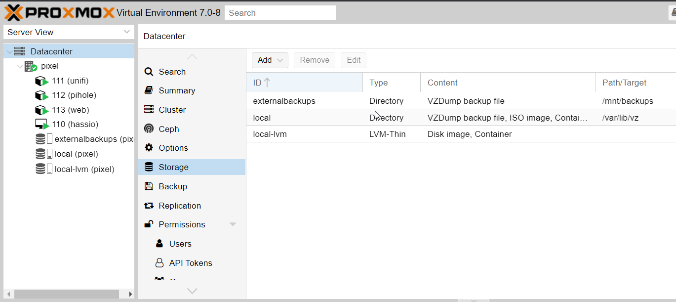 Add storage drive to proxmox 7 node 12